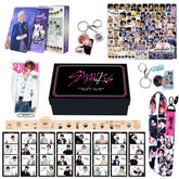 STRAYKIDS 樂-STAR Individual Gift Set LOMOCARD Keychain Ins-Card Sticker Lanyard Tape Gift box